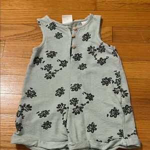 Zara Light Blue romper with Button Detail